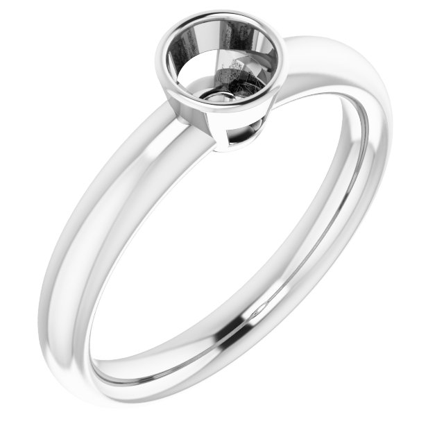 Bezel-Set Solitaire Engagement Ring