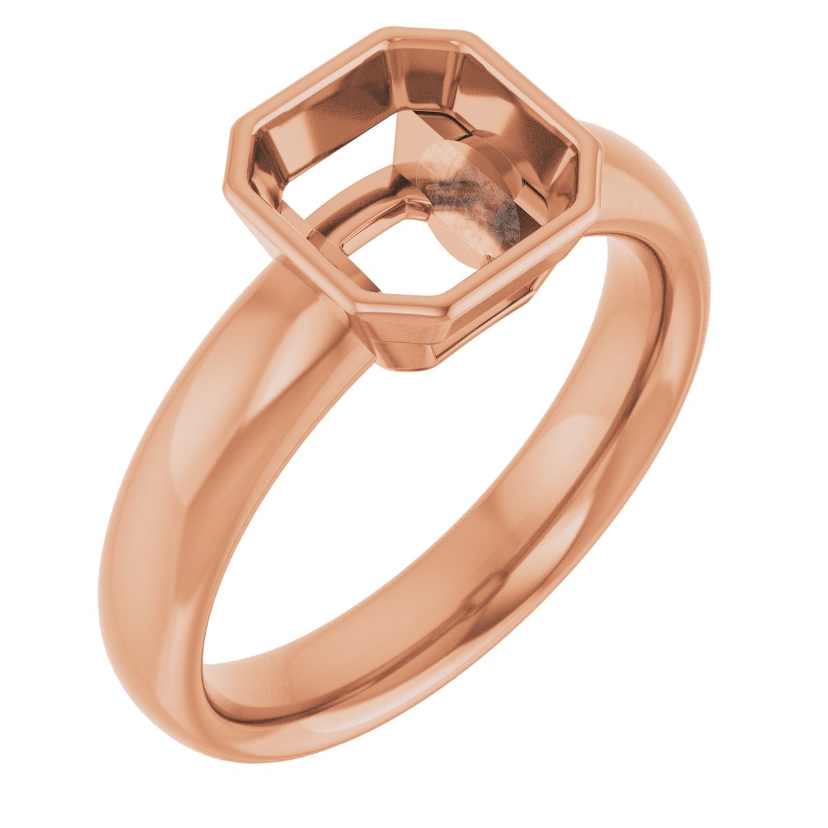 Bezel-Set Solitaire Engagement Ring