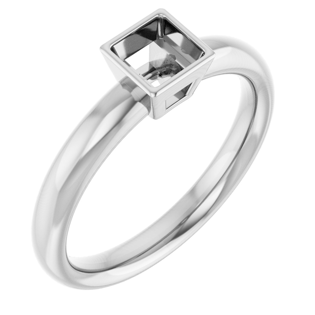 Bezel-Set Solitaire Engagement Ring