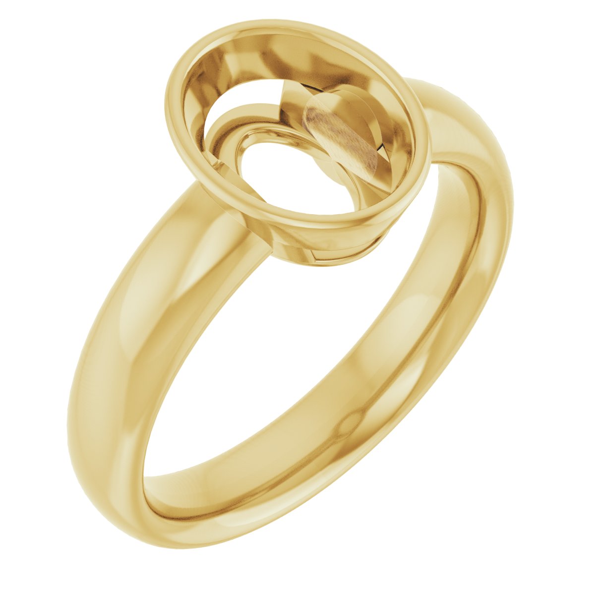 Bezel-Set Solitaire Engagement Ring