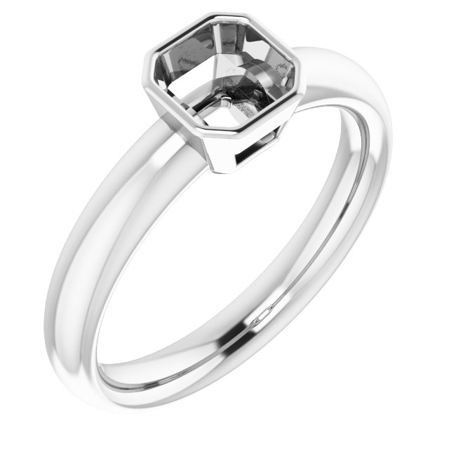 Bezel-Set Solitaire Engagement Ring