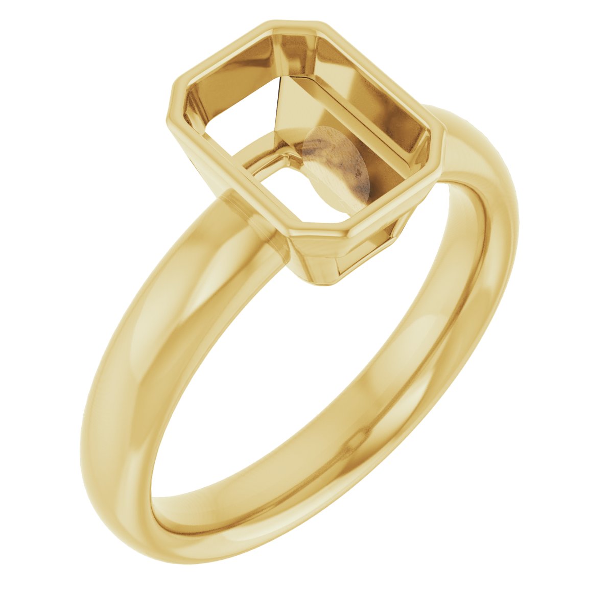 Bezel-Set Solitaire Engagement Ring