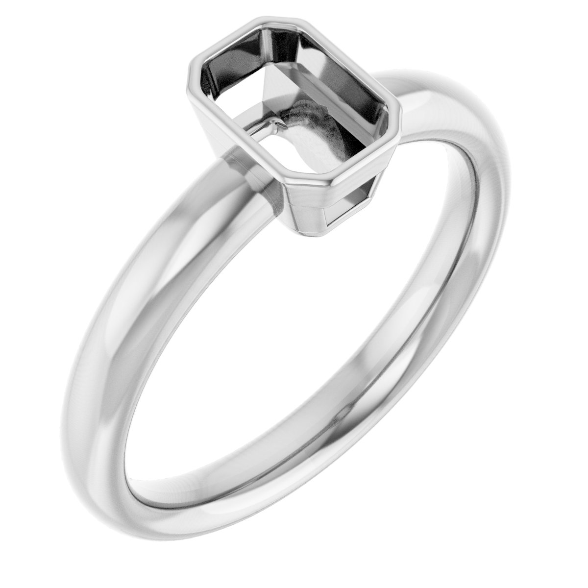 Bezel-Set Solitaire Engagement Ring