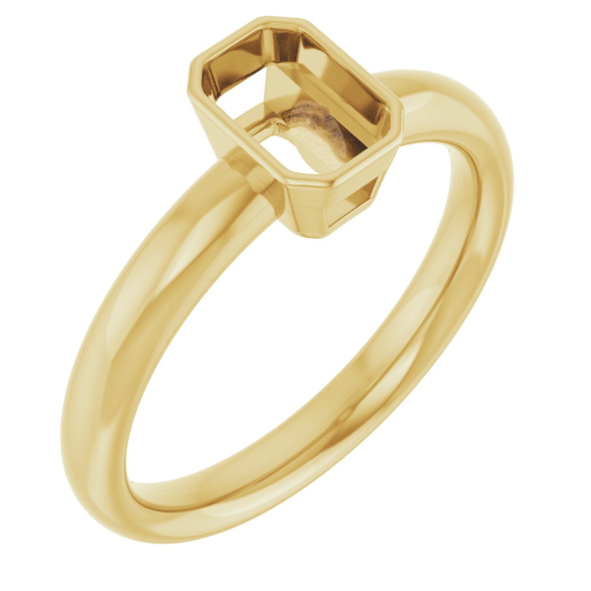Bezel-Set Solitaire Engagement Ring