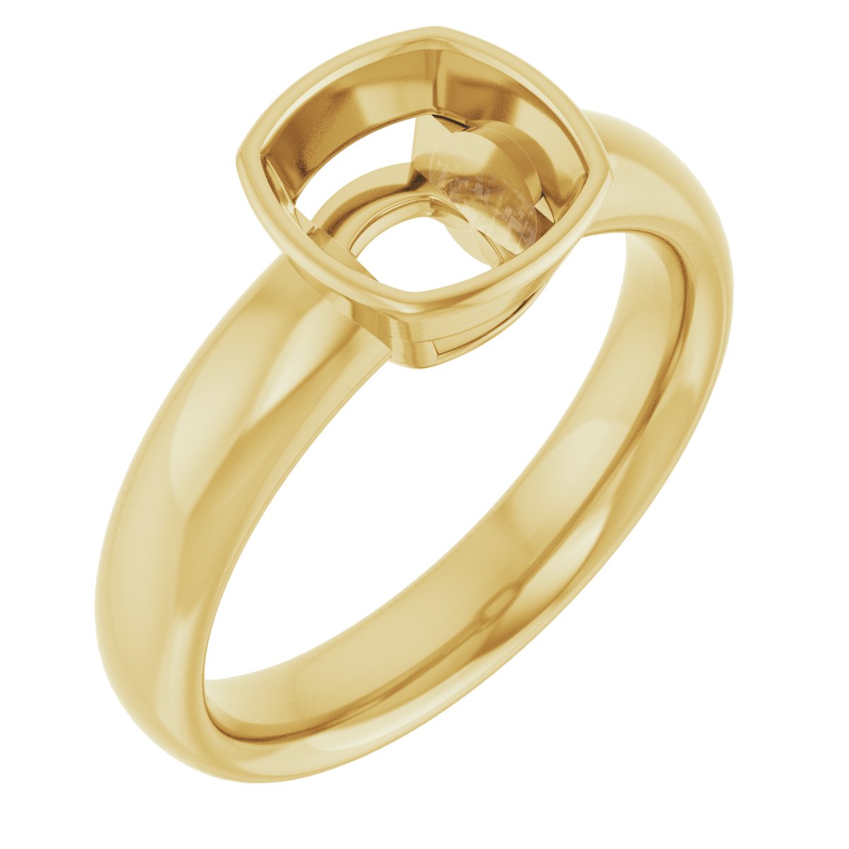 Bezel-Set Solitaire Engagement Ring