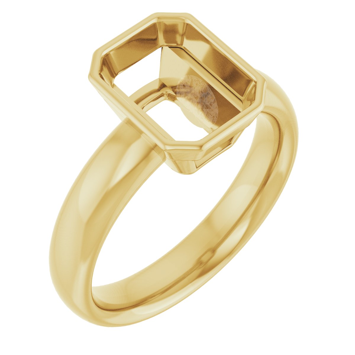 Bezel-Set Solitaire Engagement Ring