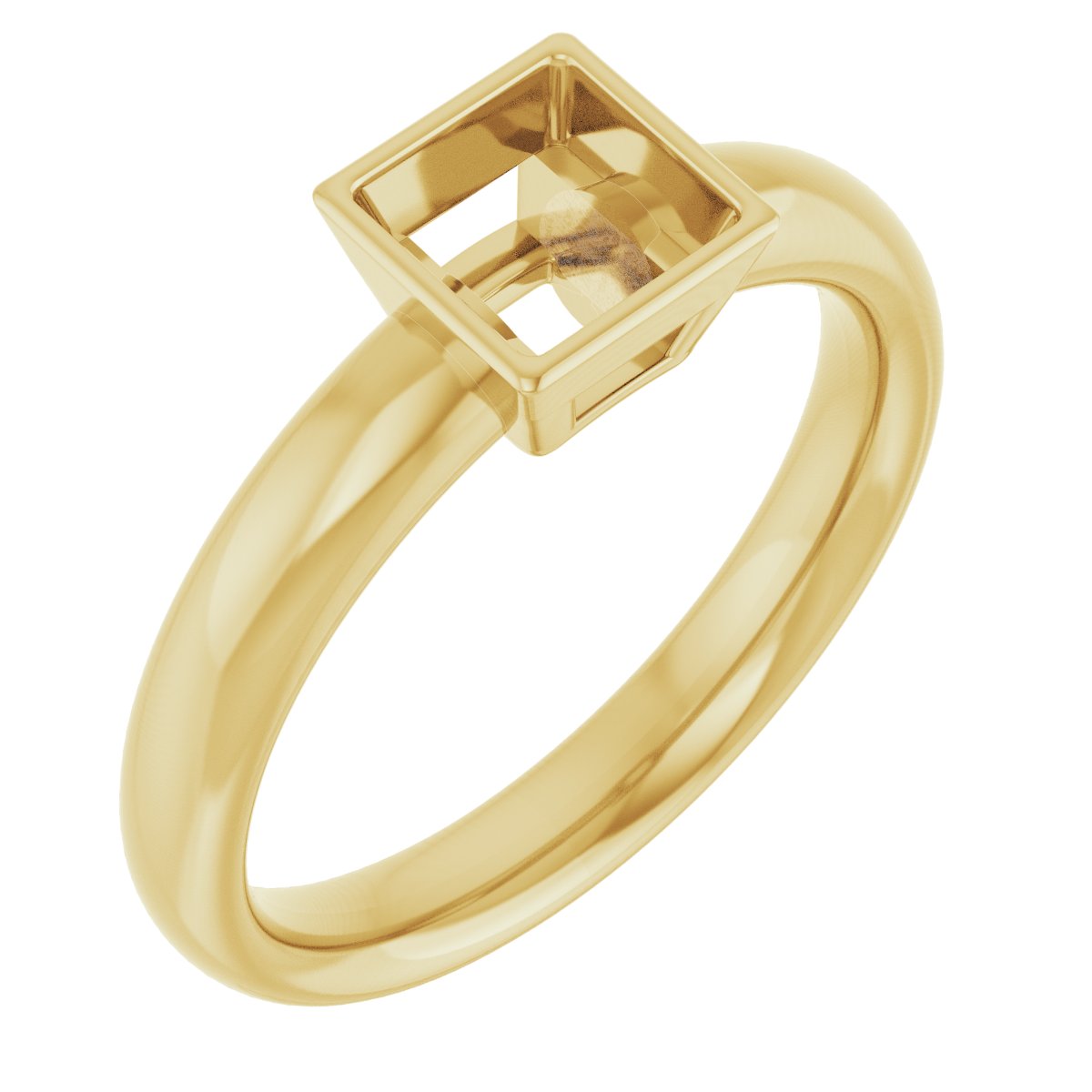 Bezel-Set Solitaire Engagement Ring