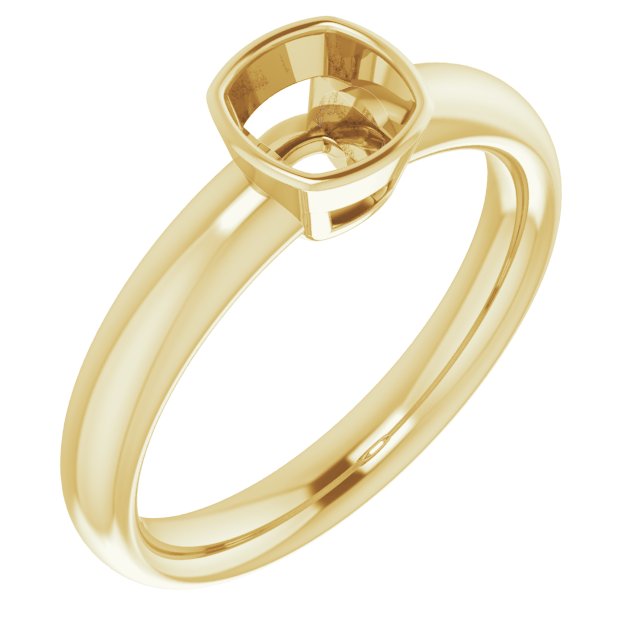 Bezel-Set Solitaire Engagement Ring