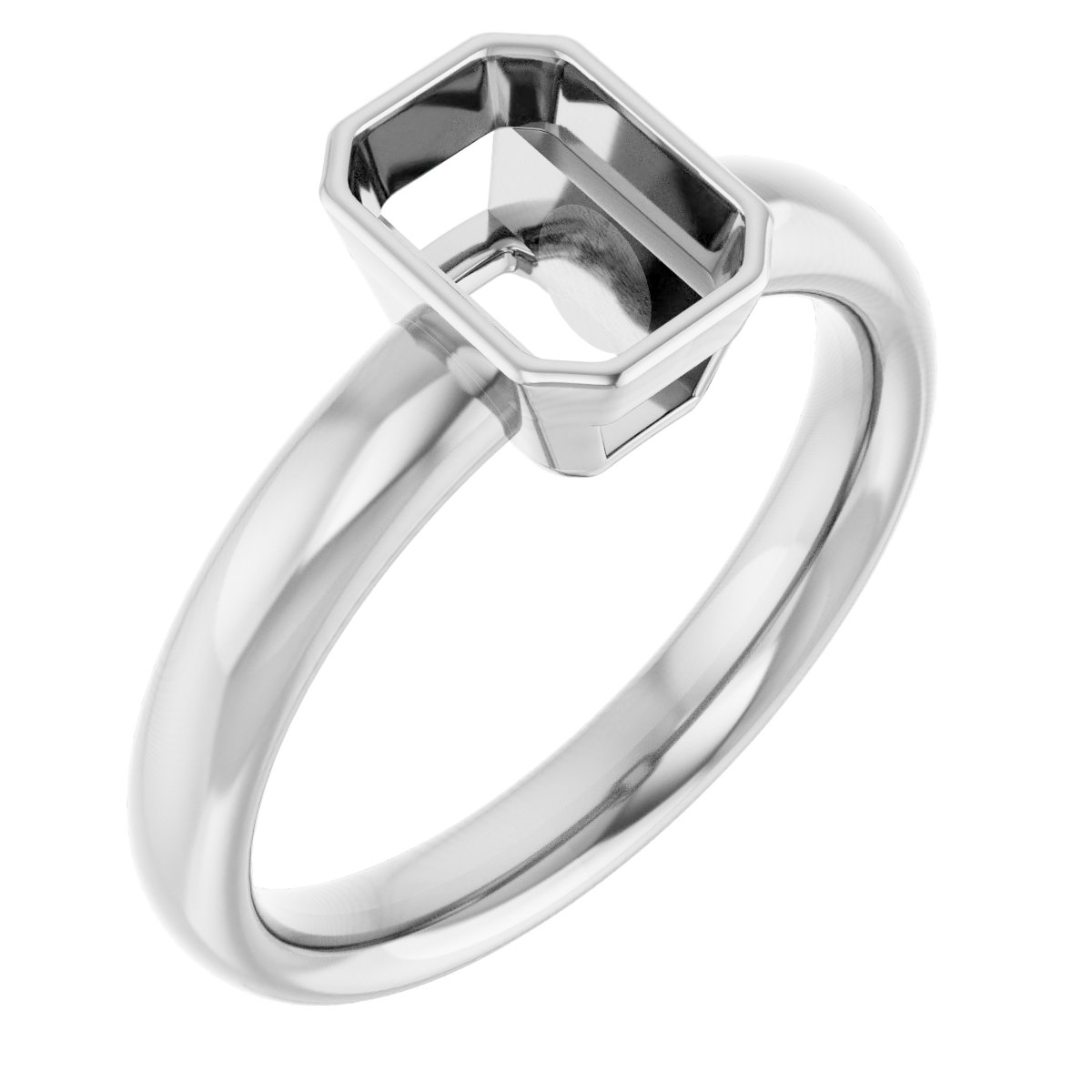 Bezel-Set Solitaire Engagement Ring