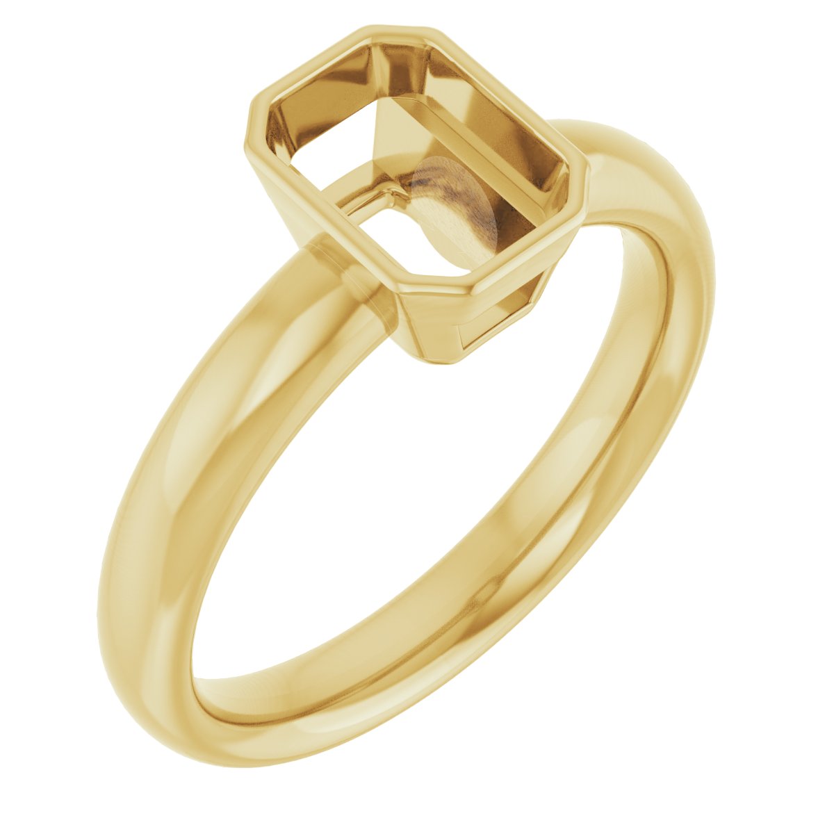 Bezel-Set Solitaire Engagement Ring