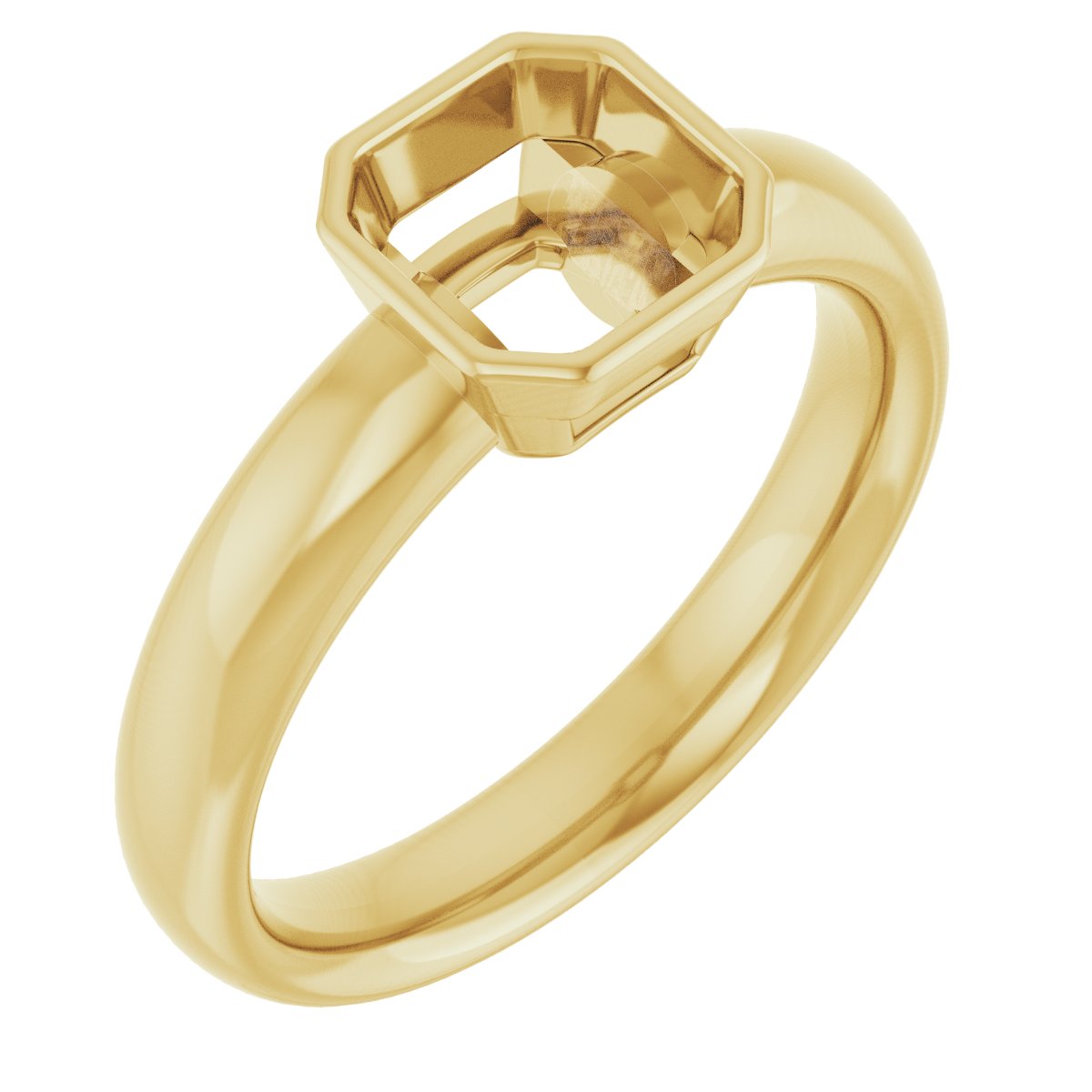 Bezel-Set Solitaire Engagement Ring
