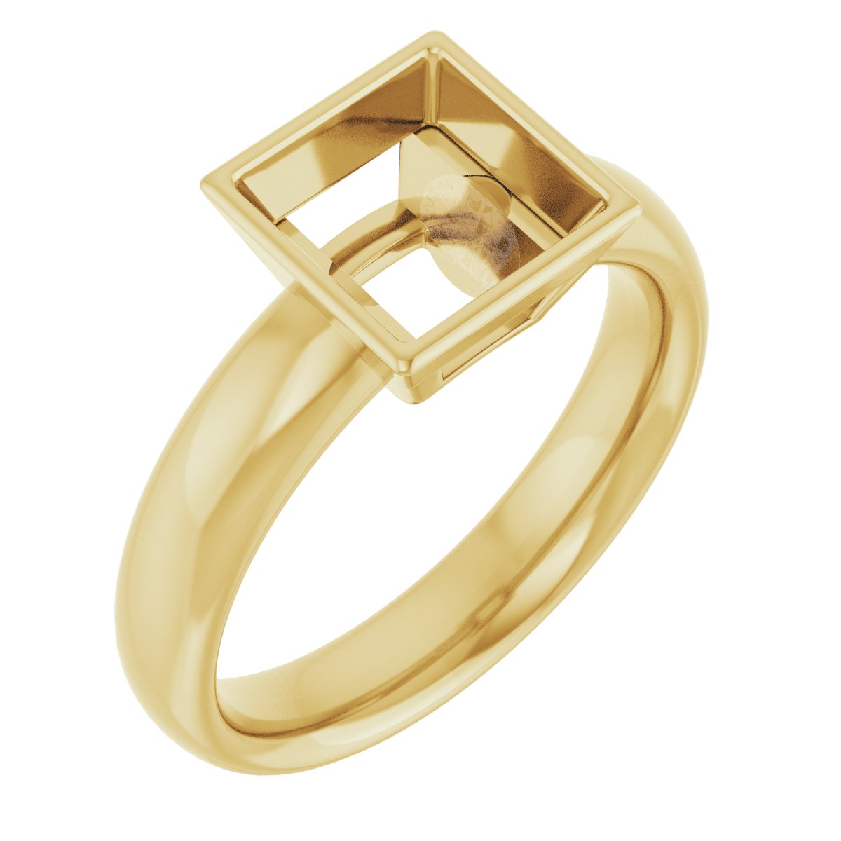 Bezel-Set Solitaire Engagement Ring