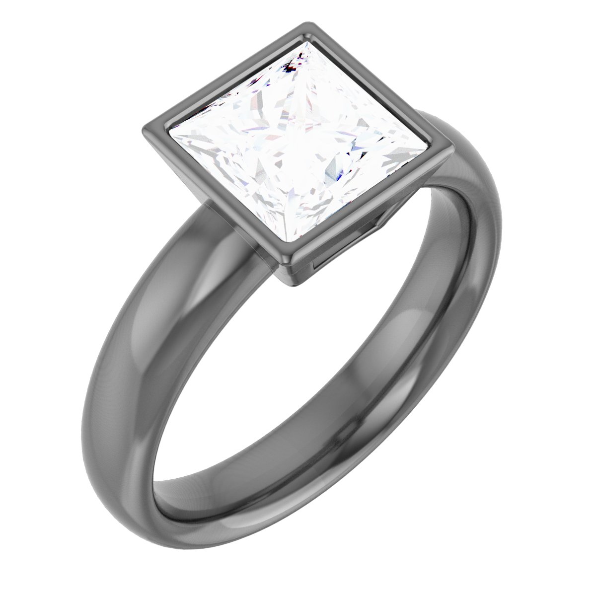 Bezel-Styled Solitaire Engagement Ring
