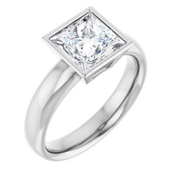 Bezel-Styled Solitaire Engagement Ring