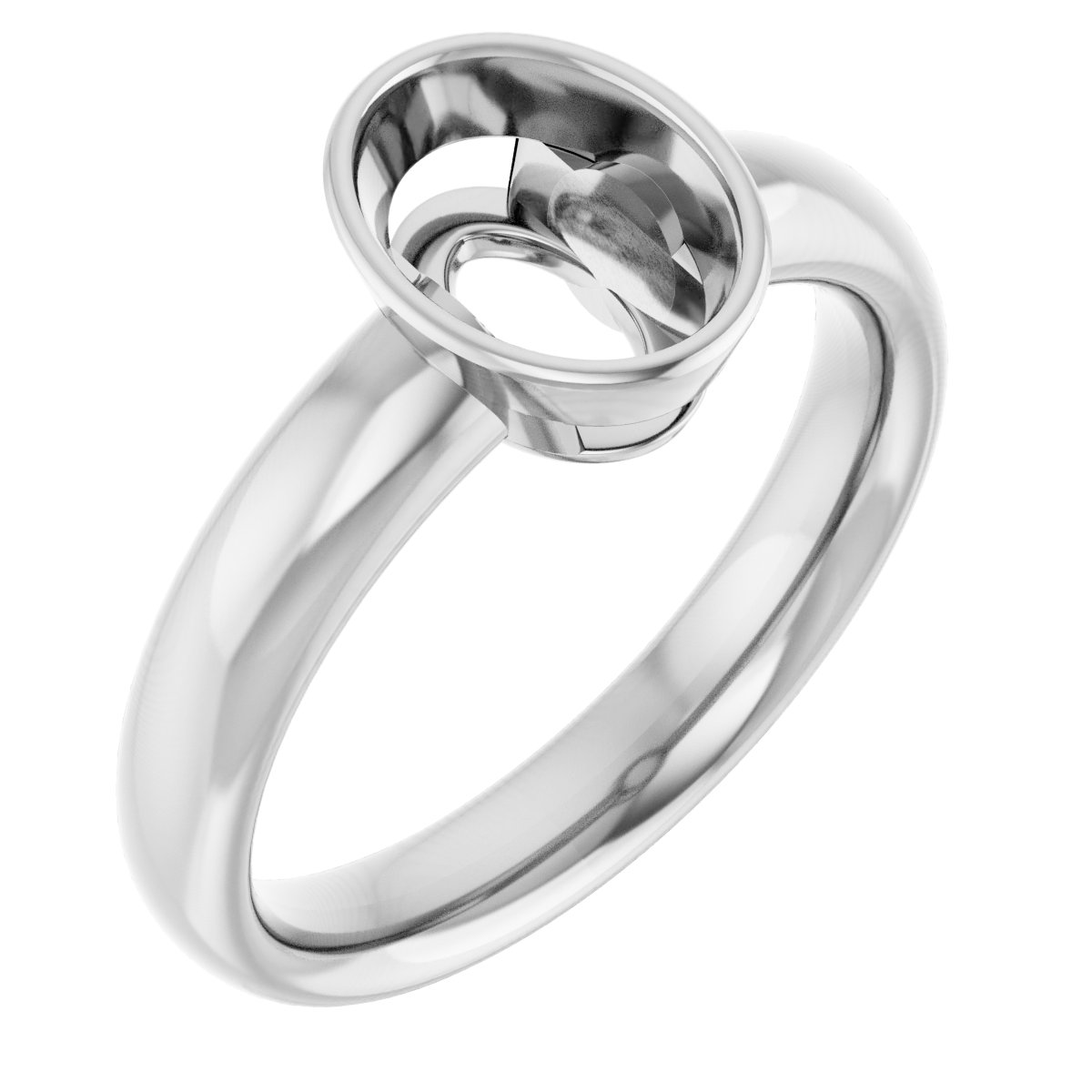Bezel-Set Solitaire Engagement Ring