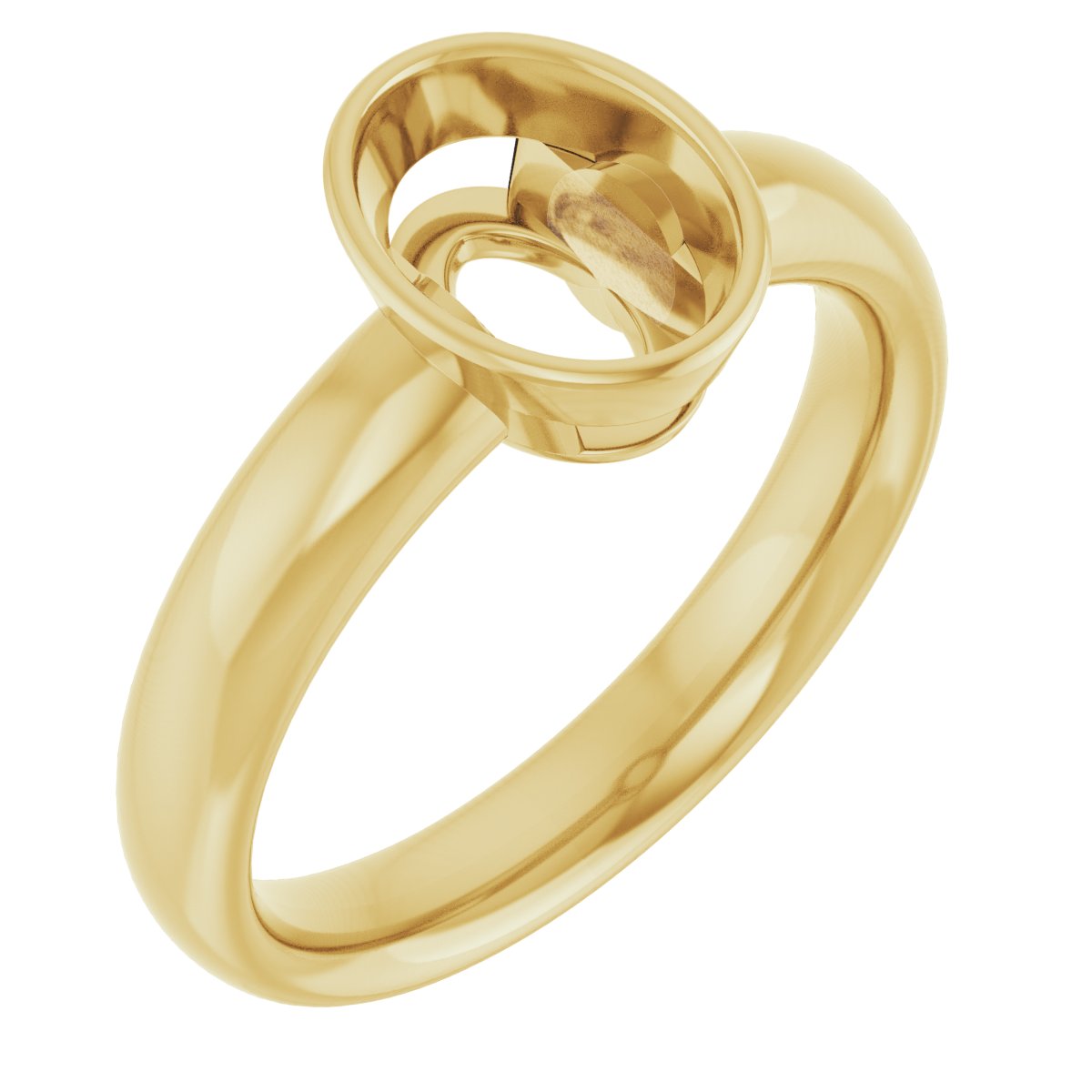 Bezel-Set Solitaire Engagement Ring