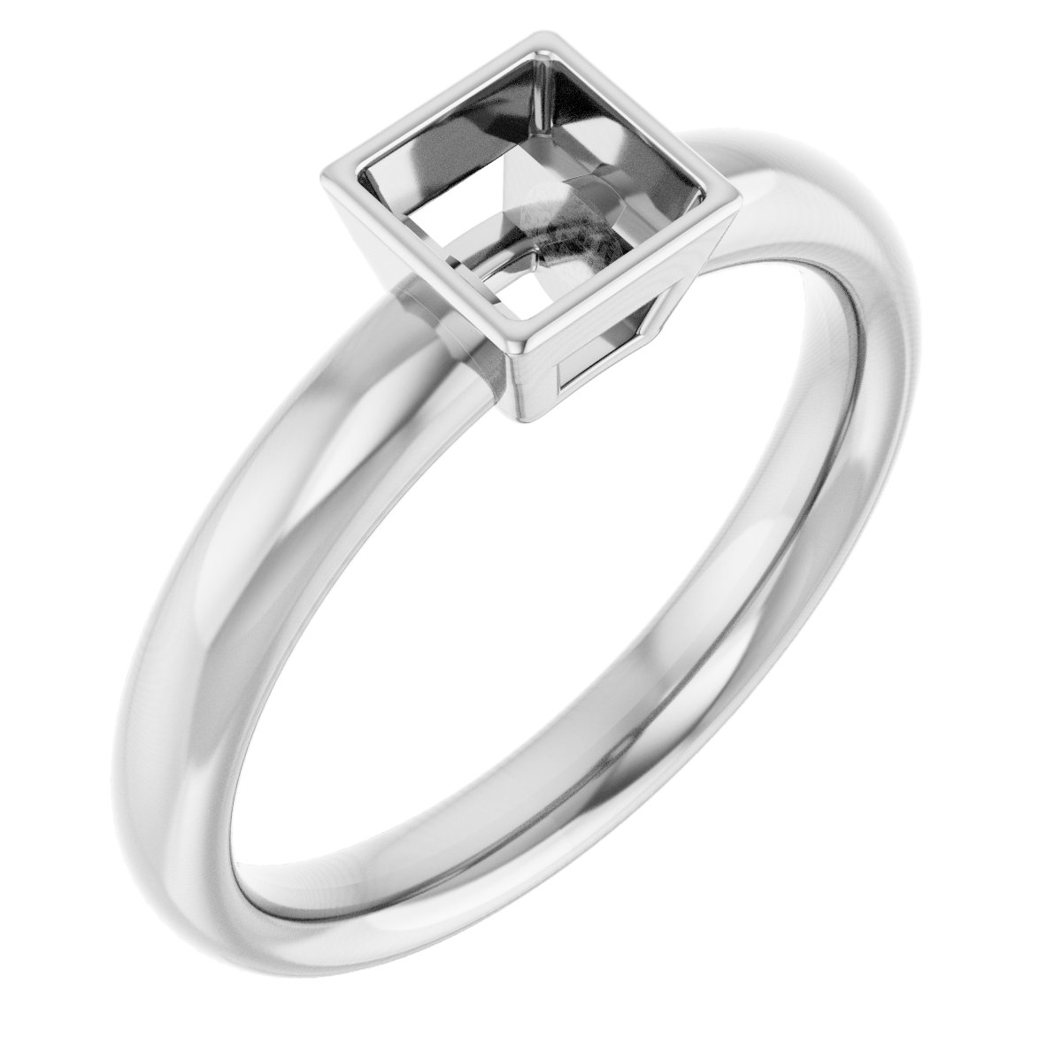 Bezel-Set Solitaire Engagement Ring