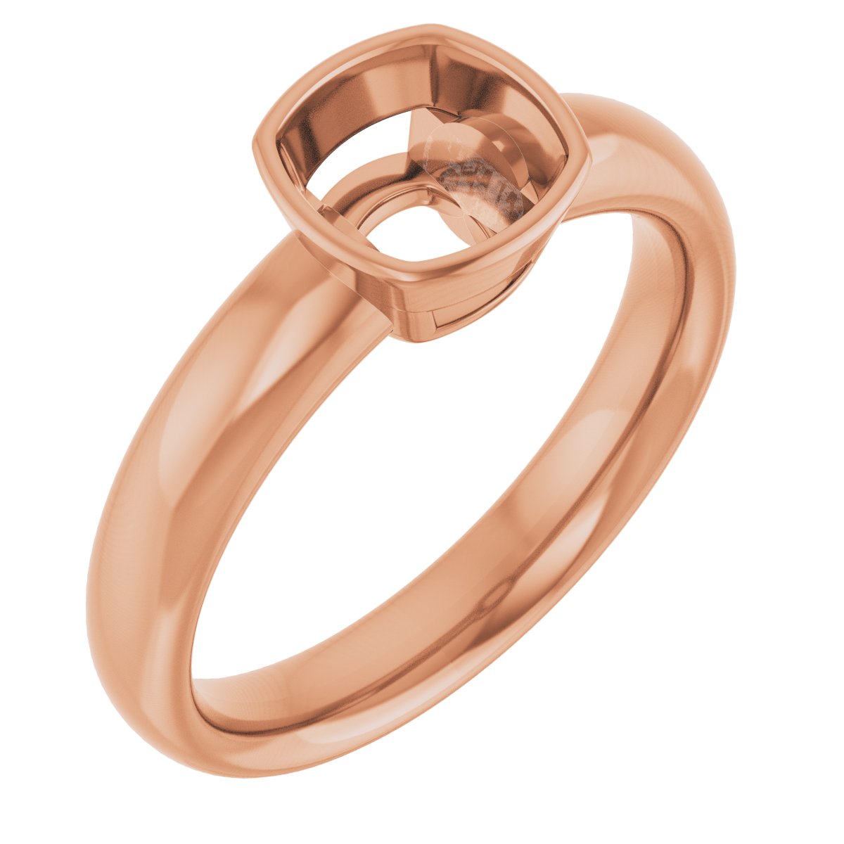 Bezel-Set Solitaire Engagement Ring