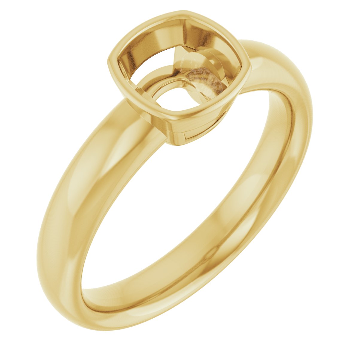 Bezel-Set Solitaire Engagement Ring