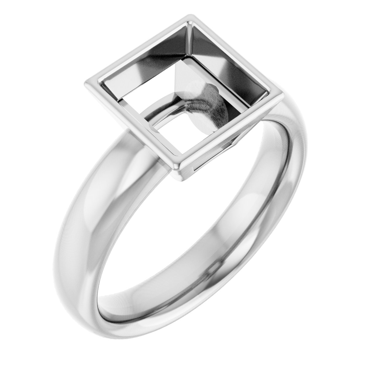 Bezel-Set Solitaire Engagement Ring