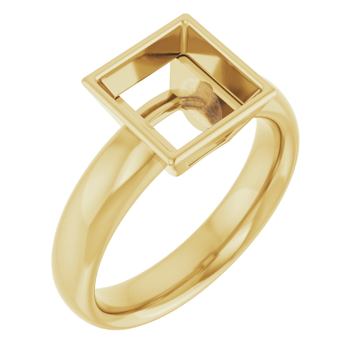 Bezel-Set Solitaire Engagement Ring
