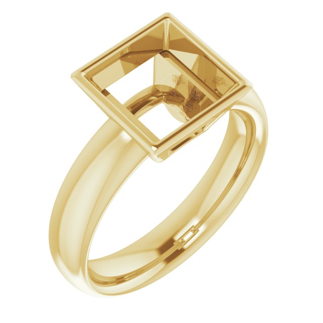 Bezel-Set Solitaire Engagement Ring