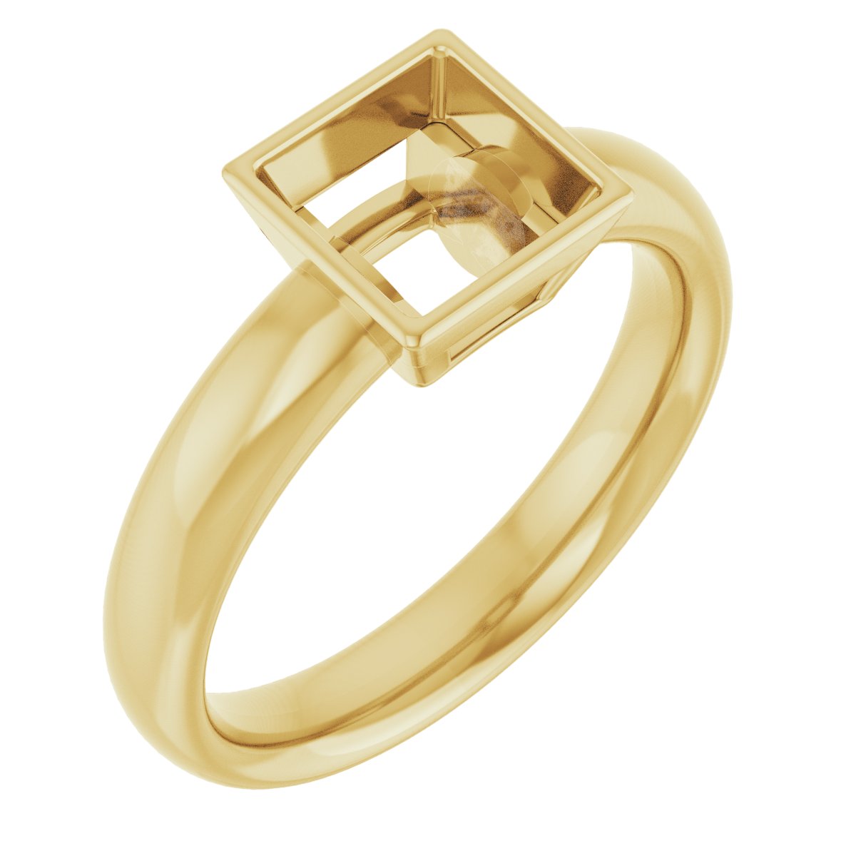 Bezel-Set Solitaire Engagement Ring