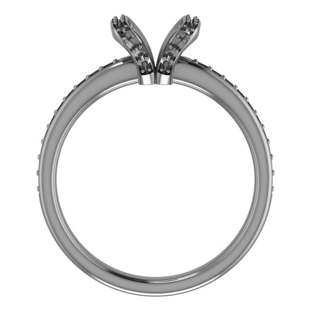 6 x 6 mm Asscher Half Bezel Halo-Style Engagement Ring view 2