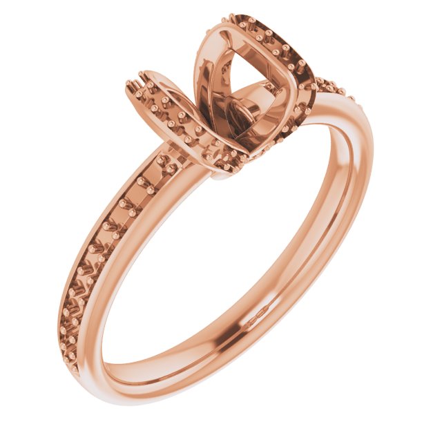 Half-Bezel Halo-Style Engagement Ring