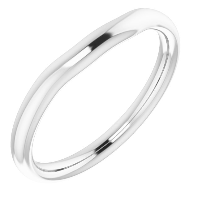 18K White Band for 4.1 mm Round Ring
