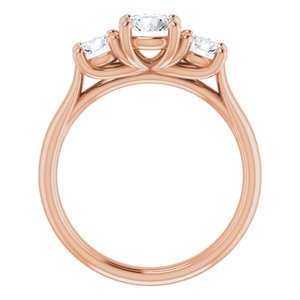 14K Rose 6 mm Round Forever One™ Moissanite Engagement Ring