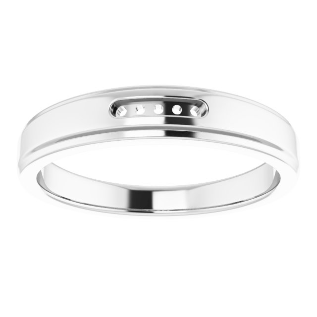 2 mm Round  5-Stone Band Mounting view 3