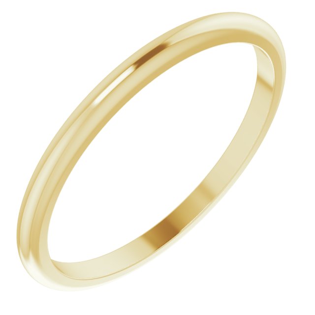 14K Yellow 1.5 mm Half Round Band Size 6 Ref 11901871