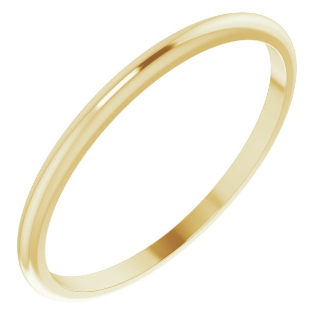 14K Yellow 1.5 mm Half Round Band Size 9.5 Ref 10717729