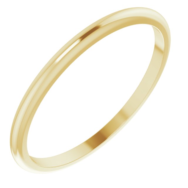 14K Yellow 1.5 mm Half Round Band Size 8 Ref 12033730