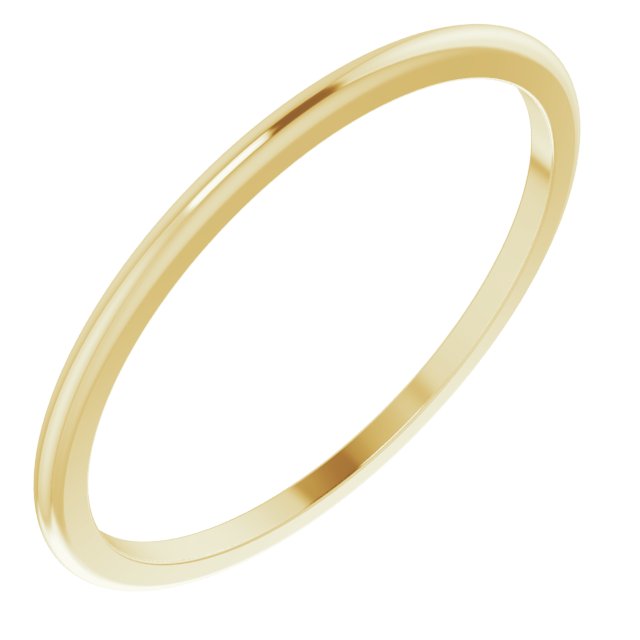 10K Yellow 1 mm Half Round Band Size 6.5 Ref 11006405