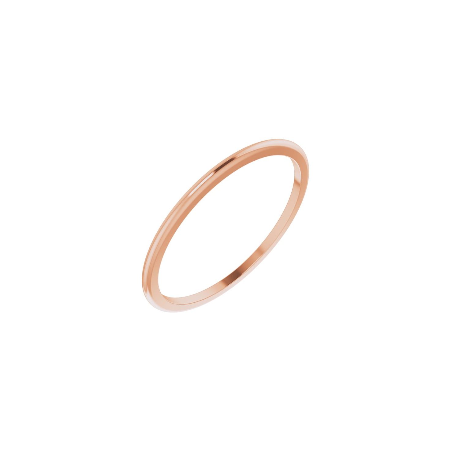 18K Rose 1 mm Half Round Band Size 6.5 Ref 12811977 18K Rose 1 mm Half Round Band Size 6.5 Ref 12811977