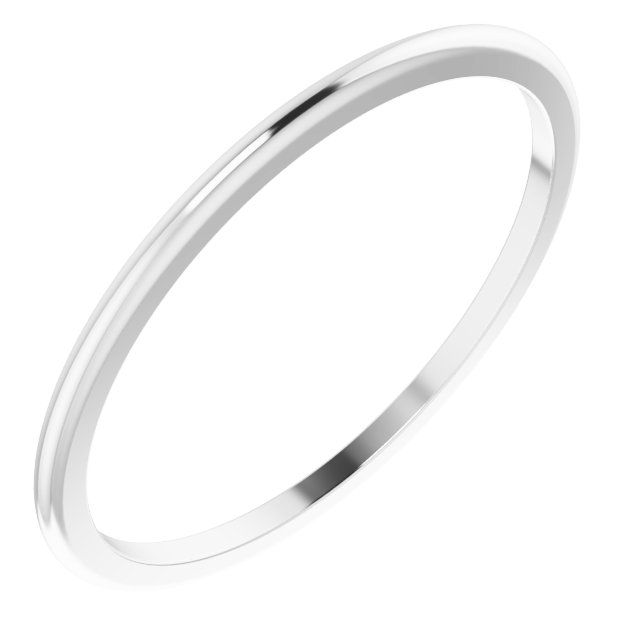 Continuum Sterling Silver 1 mm Half Round Band Size 10.5 Ref 16644559