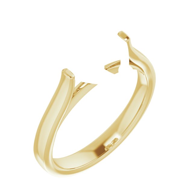 18K Yellow & White 10x10 mm Heart Engagement Ring Mounting