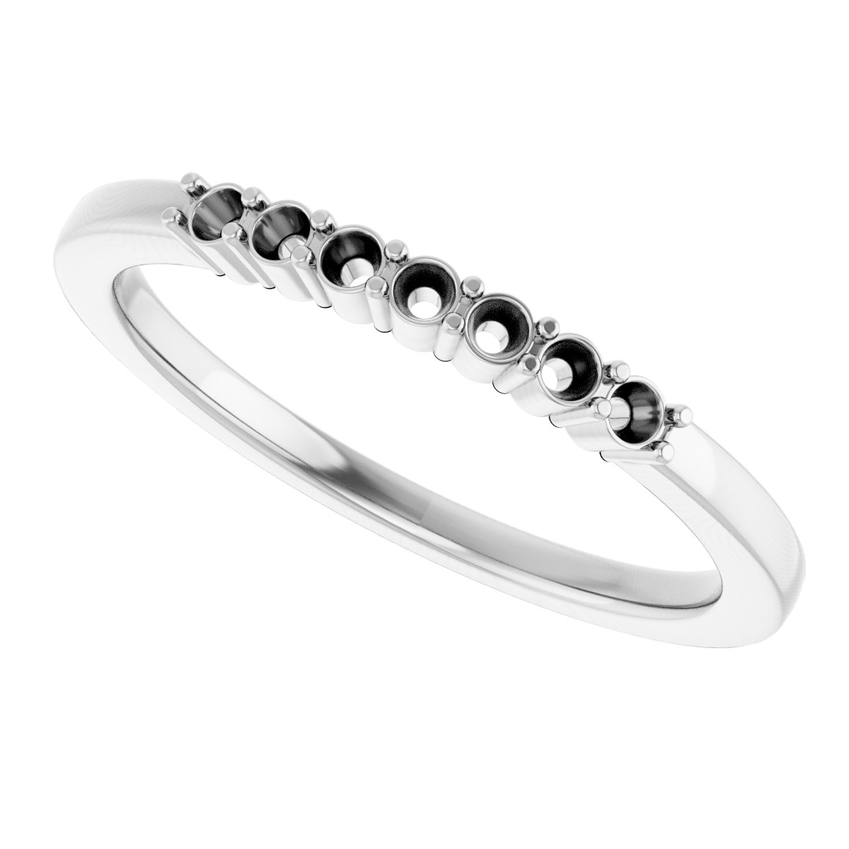 14K White 1/8 CTW Diamond Anniversary Band