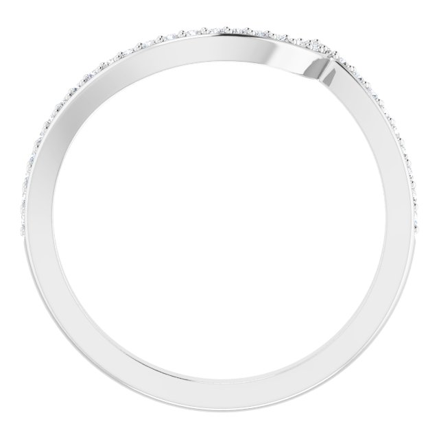14K White 1/8 CTW Diamond Band for 5.2 mm Round Ring 