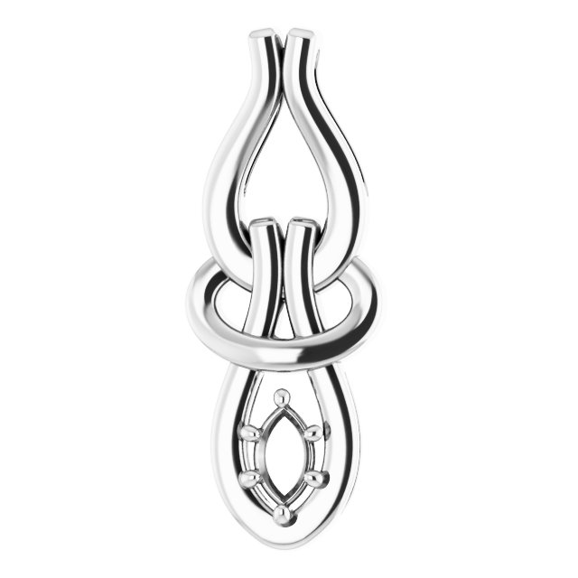 Solitaire Freeform Pendant