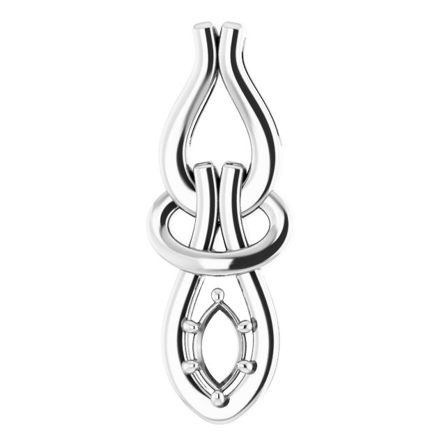 Solitaire Freeform Pendant