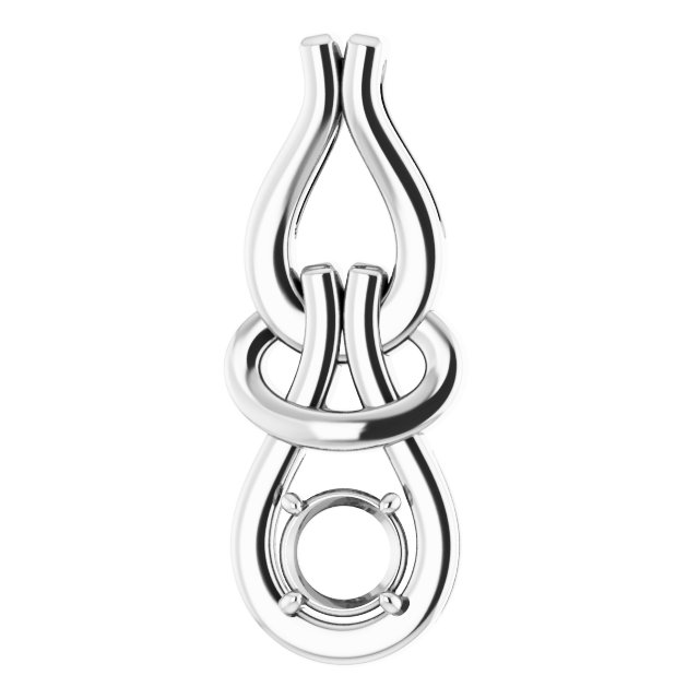 Solitaire Freeform Pendant