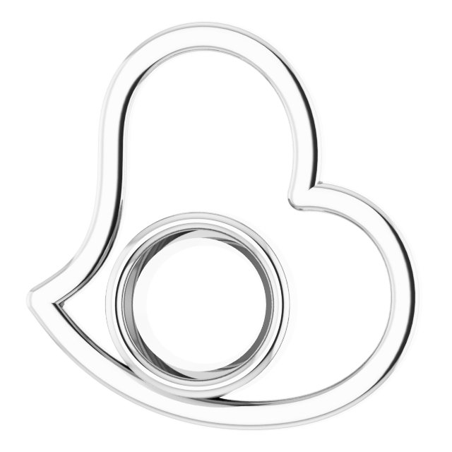 Bezel-Set Heart Pendant