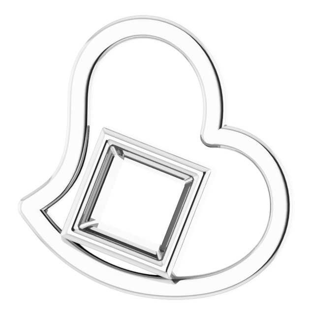 Bezel-Set Heart Pendant