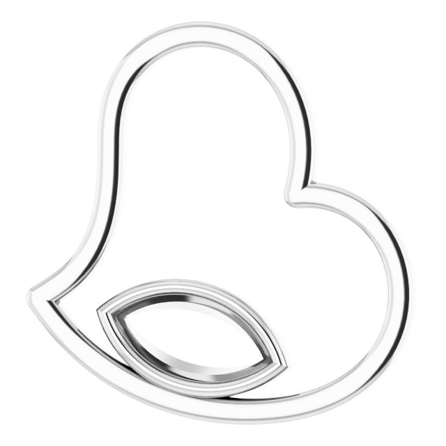 Bezel-Set Heart Pendant