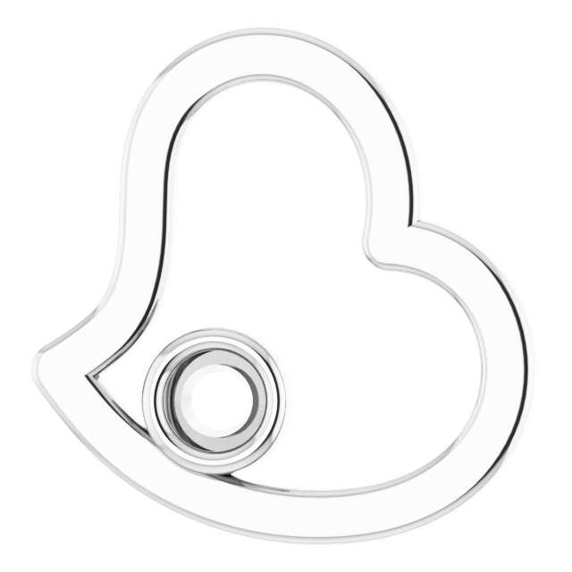 Bezel-Set Heart Pendant