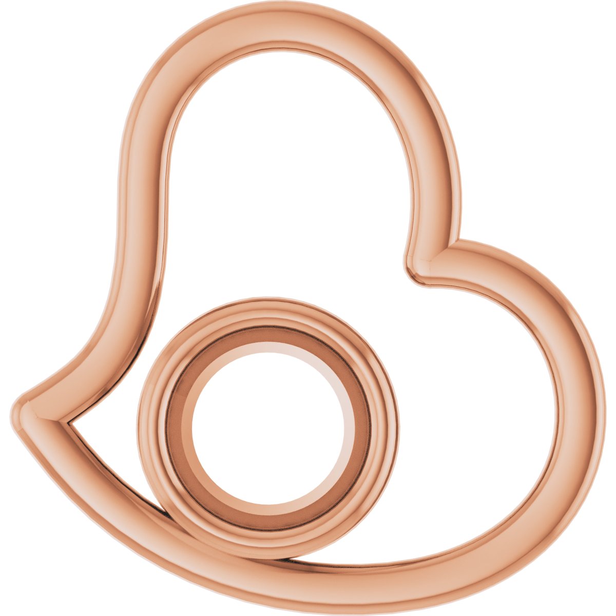 Bezel-Set Heart Pendant