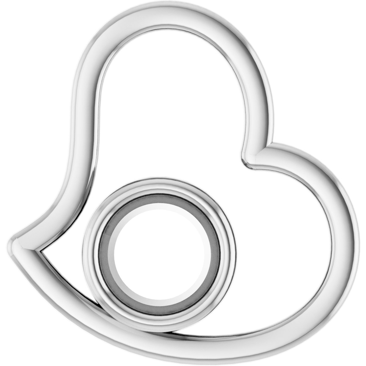 Bezel-Set Heart Pendant